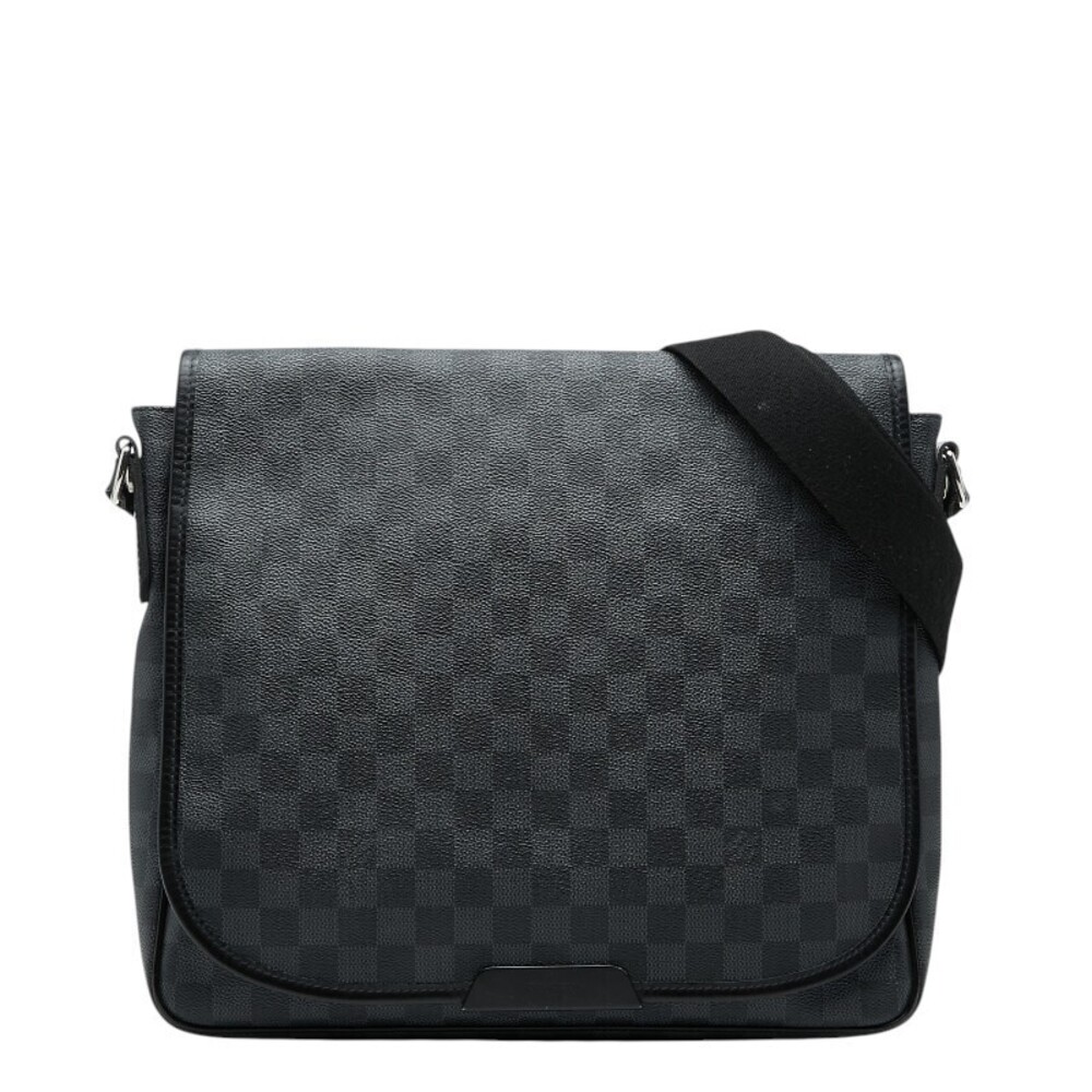 Louis Vuitton Damier Graphite Black Daniel Crossbody Bag Black Leather